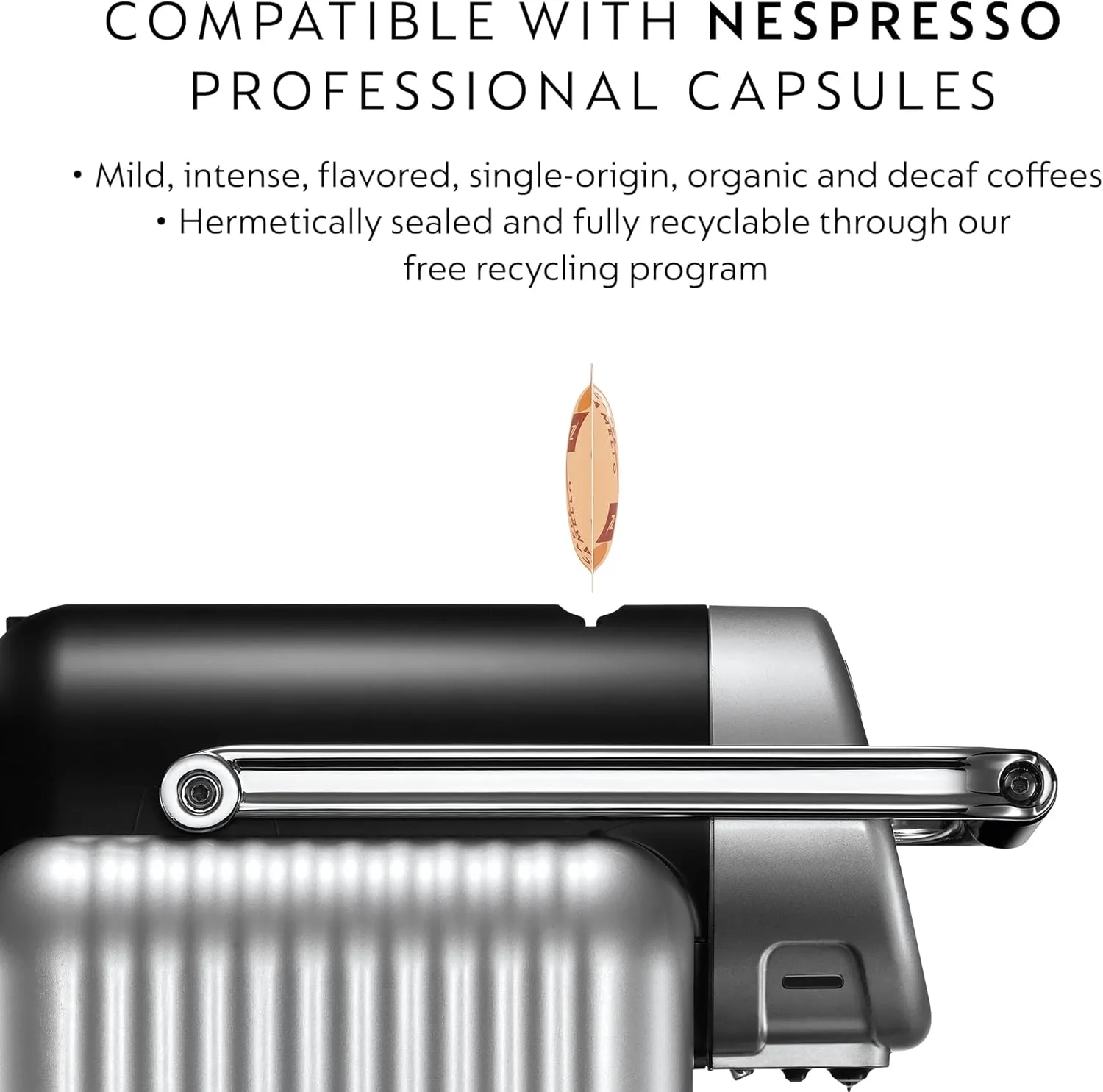 Nespresso Professional Coffee Starter Bundle for Small Businesses, Zenius Professional Coffee Machine, Taste Experience Coffee Sampling Box, Recycling Bin and Bags to recycle used capsules