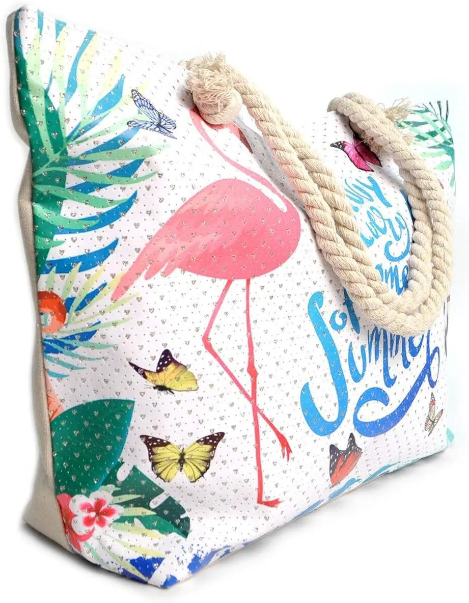 Nollia Women's Summer Tote Bag, Large Shoulder Bag   Great for Beaches, Boardwalks & Vacation Fun!