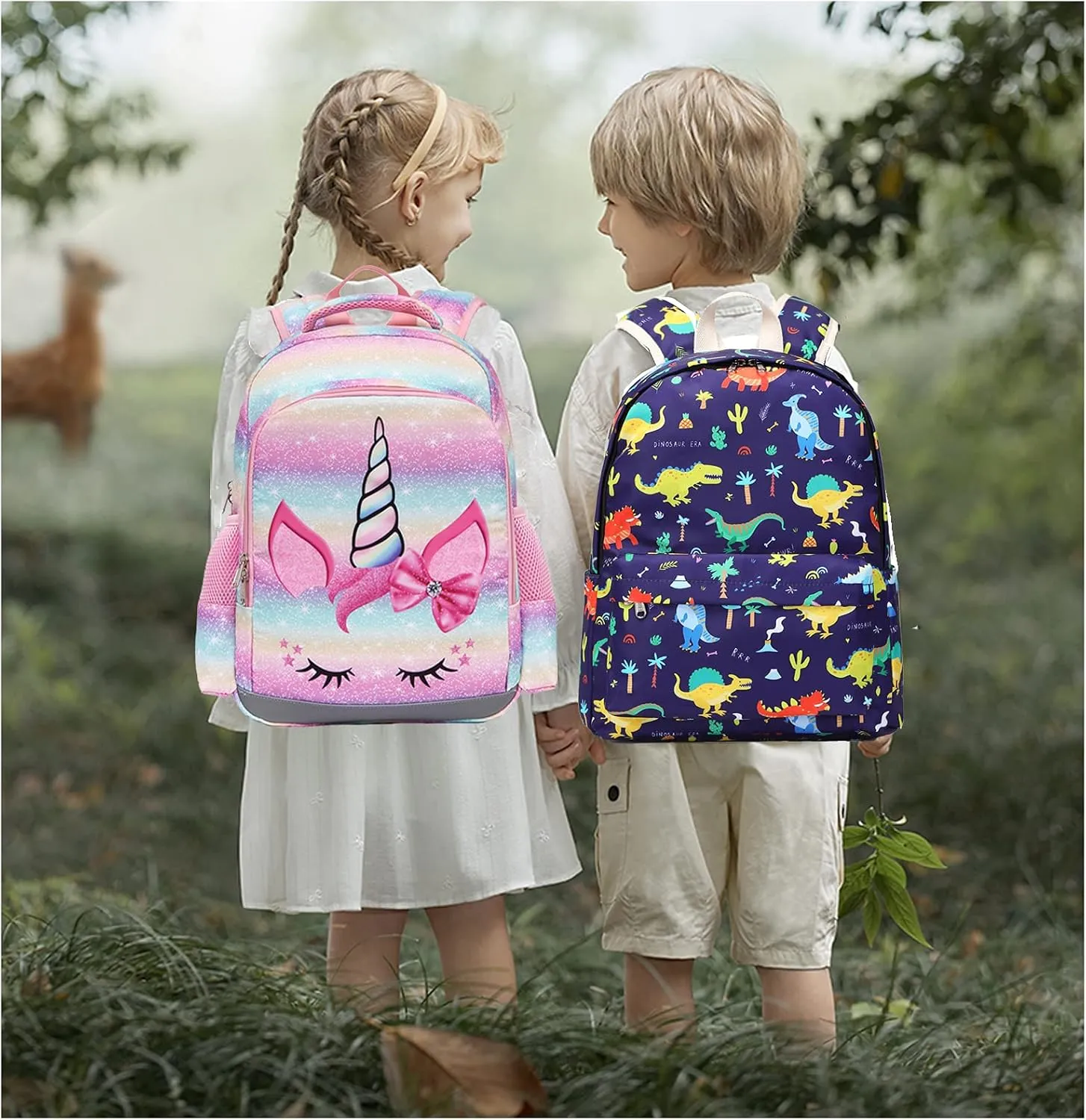 Octsky Unicorn Backpack for Girls, Kids Preschool backpacks Kindergarten Bookbag, Toddler BookBag with Chest Strap