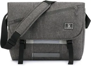 OIWAS Messenger Bag for Women, 17 Inch Laptop Crossbody Bags Men Casual Satchel Shoulder Bag College Travel Office Briefcase (Grey, 17 inch)