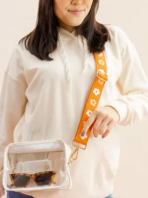 Orange Flower Crossbody Strap
