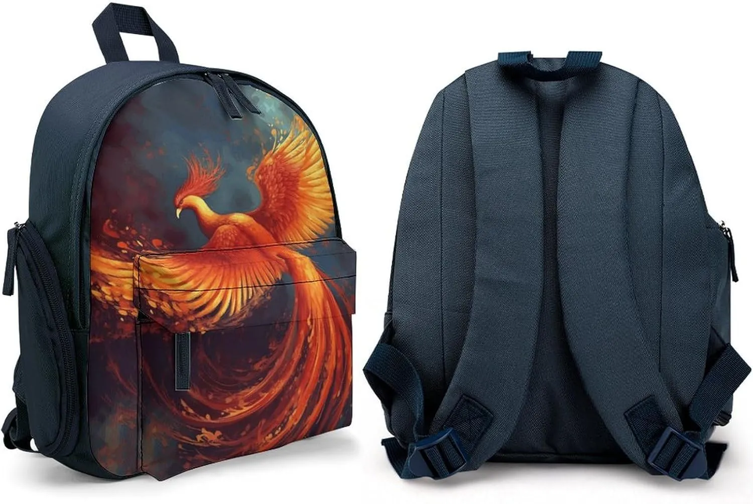 Orange Red Phoenix Travel Backpack Casual Bag Lightweight Hiking Backpacks for Business, Travelling, Hiking