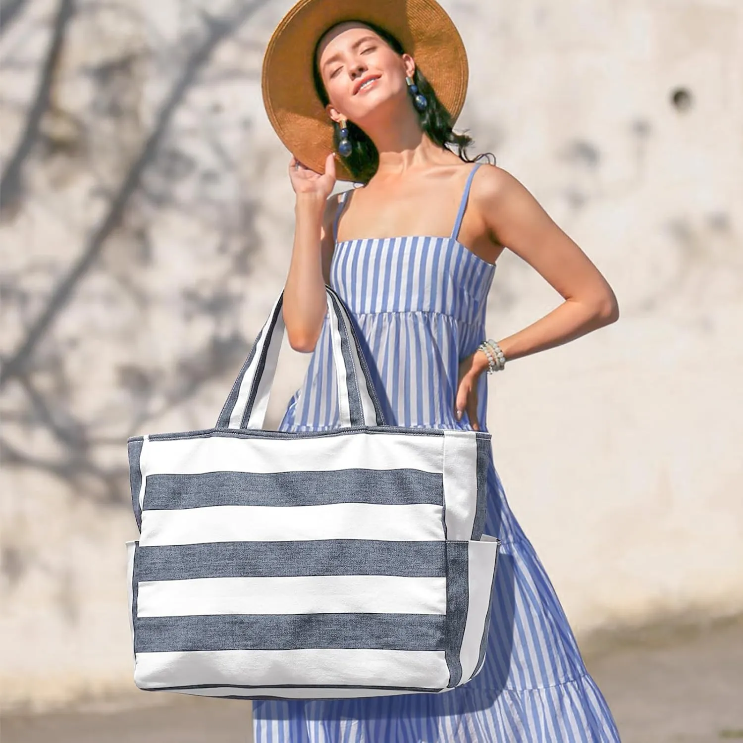 oscaurt Beach Bags for Women Travel Weekender Bag Swim Pool Bag Gifts for Women Travel Beach Essentials