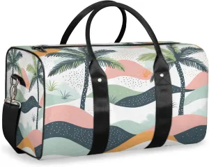 Palm Duffle Bag for Travel, Overnight Weekend Gym Carry On Luggage Bag, Tropical Plants Coconut Tree Travel Duffel Bag for Men Women