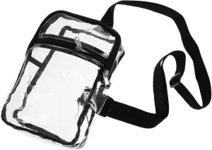 PartyKindom Stylish Design Pvc Fannypack Water-resistant Crossbody Bag for Women Multifunctional Shoulder Bag