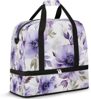 Pastel Petal Harmony Travel Duffel Bag, Travel Essentials, Gym Bag for Women, Weekender Overnight Bag With Shoes Compartment, Carry On Bags for Airplanes