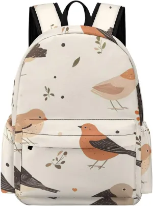 Pastoral Sparrow Birds Backpack for Mens Womens Shoulder Backpacks Travel Bag Laptop 16.5x11.8x5.9in
