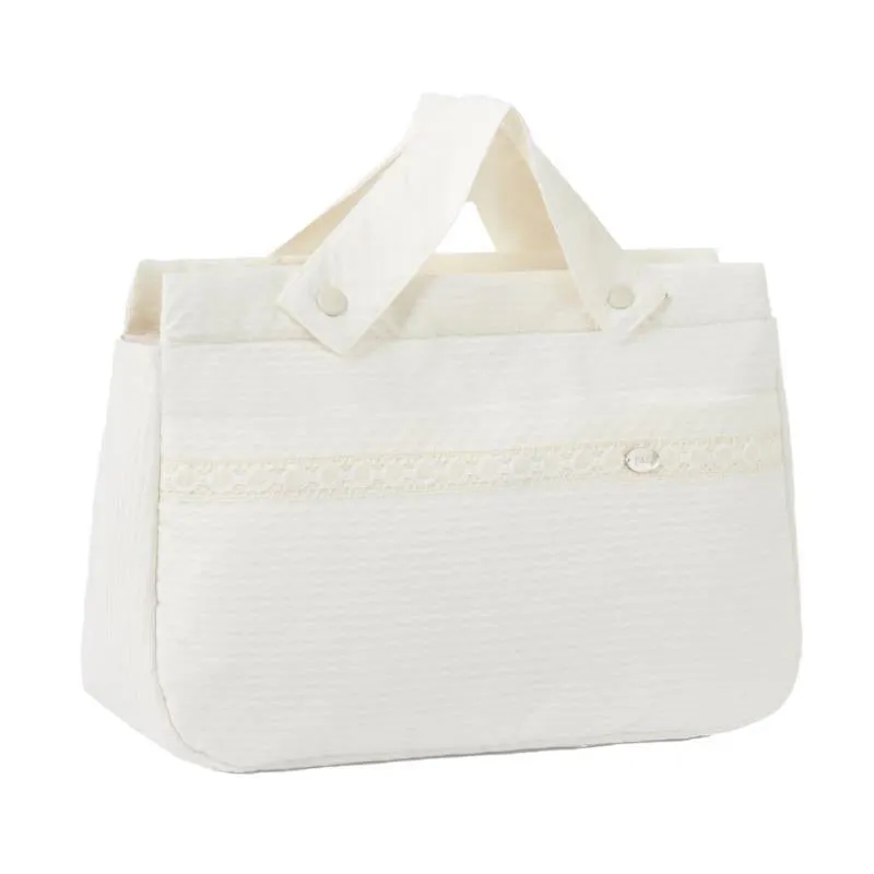 Paz Rodriguez - Woven Bag Adarve, Cream/Cream