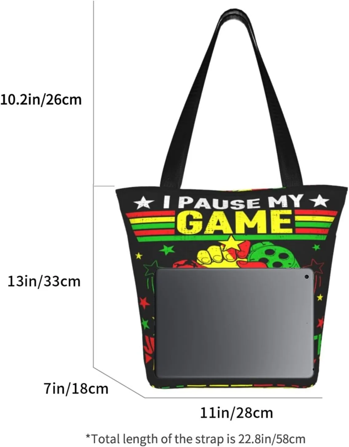 Peace Love Juneteenth Black Freedom Women's Tote Bag Lightweight Shopping Handbag Travel Shoulder Bag With Zipper