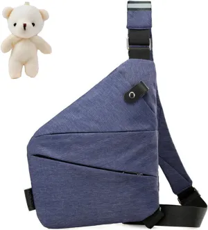 Peak Carry Slim Bag, Anti Theft Travel Bag, Sling Crossbody Bag for Women, Purple, 12 x 9 x 0.7 inches