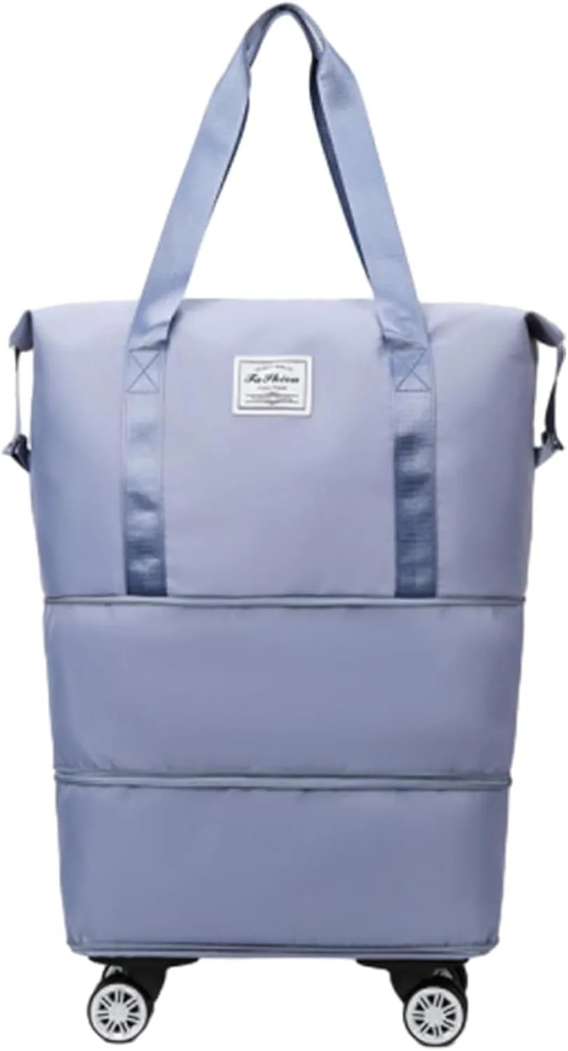 Pepepo Kulken Beente Travel Bag With Wheels, 2025 New Large Capacity Travel Bag - Universal Wheel Removable, 27L - 50L TravelBag (Blue)