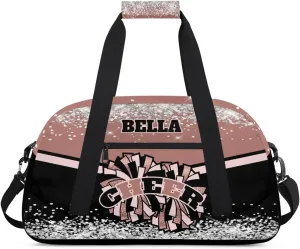 Personalized Cheer Bag Dance Bag for Girl, Custom Gym Bag Sport Duffel Bag, Weekender Bags Travel Duffel Bag Leopard Glam