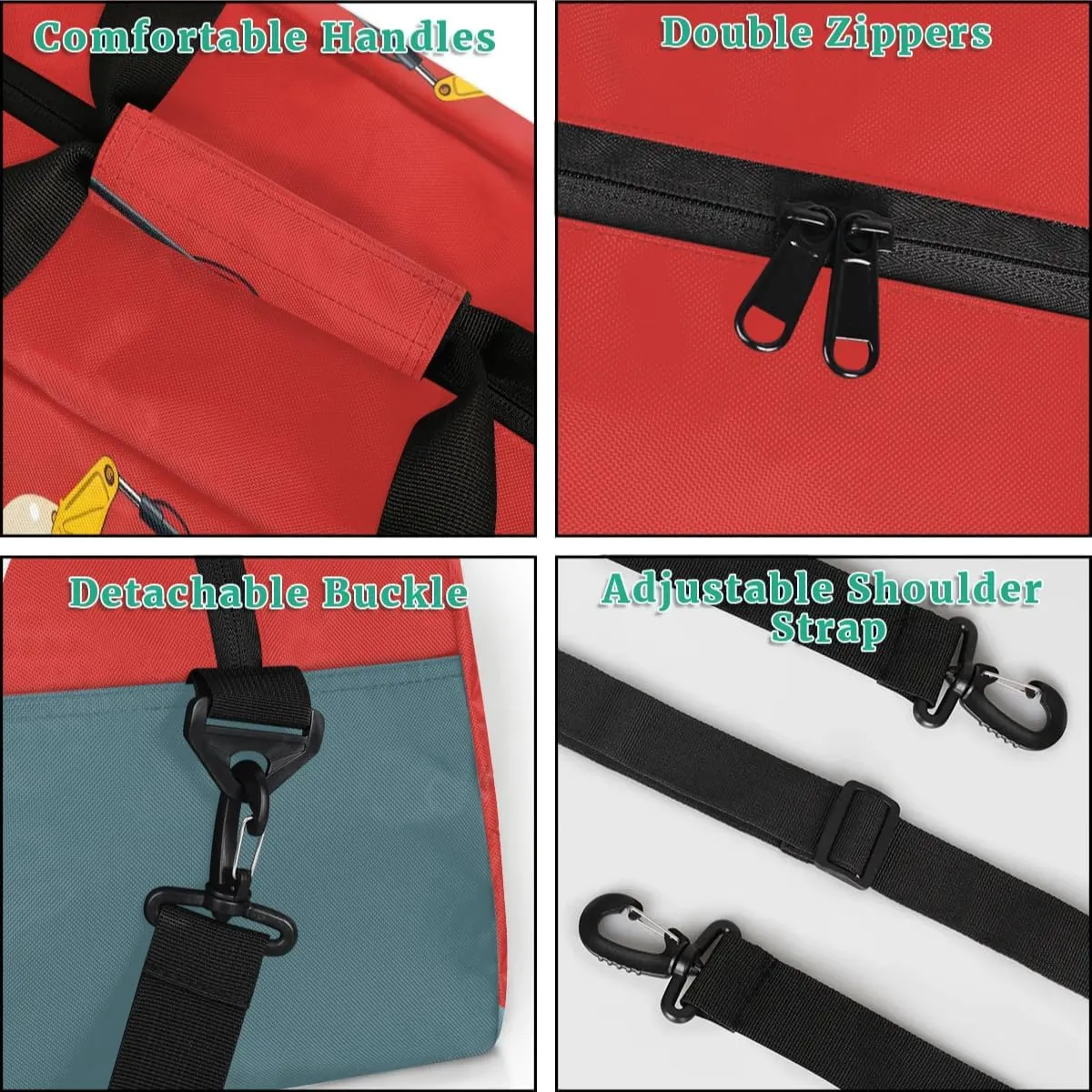 Personalized Kids Sports Duffel Bag with Name Custom Weekender Overnight Bag for Boys Girls Gym Bag Travel Dance Gymnastics Duffel Bag, Excavator Tractor Truck