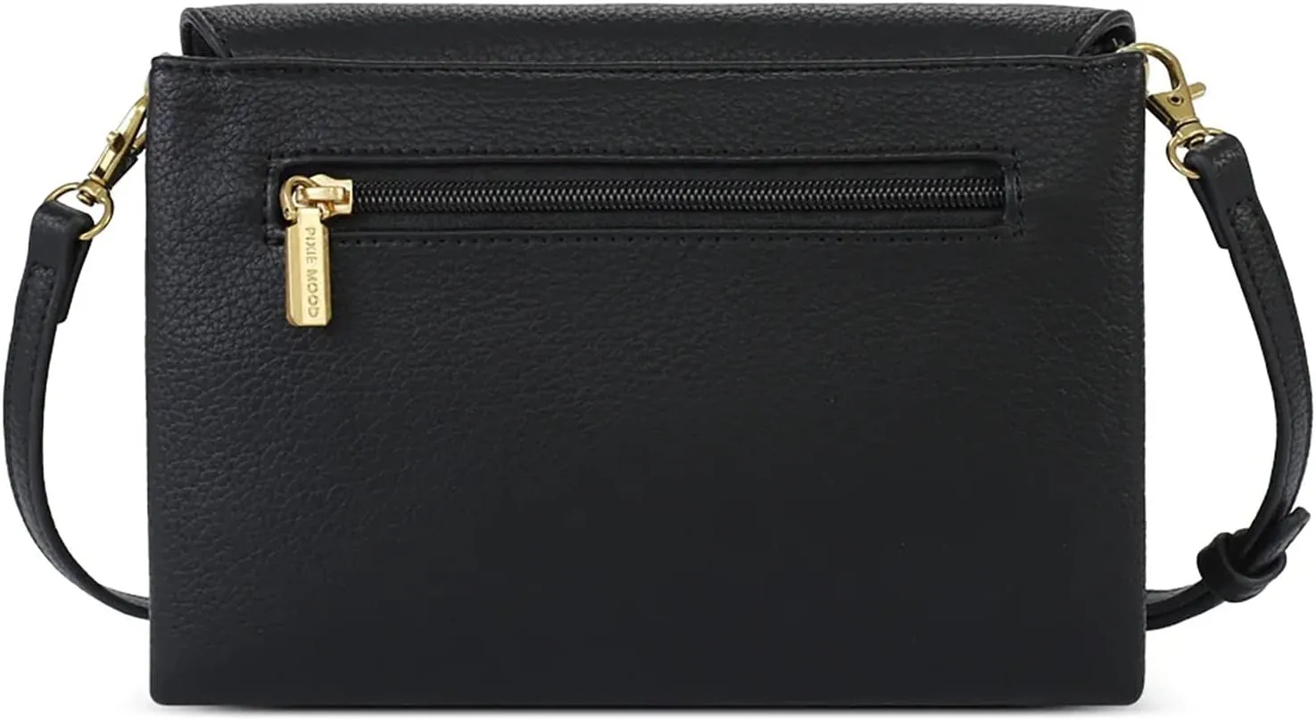 Pixie Mood GIANNA-CBODY-PINK-OS Pebbled Exterior Dual Straps, Vegan Leather Crossbody Handbag Purse