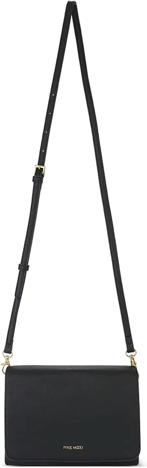 Pixie Mood GIANNA-CBODY-PINK-OS Pebbled Exterior Dual Straps, Vegan Leather Crossbody Handbag Purse