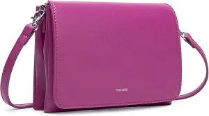 Pixie Mood GIANNA-CBODY-PINK-OS Pebbled Exterior Dual Straps, Vegan Leather Crossbody Handbag Purse