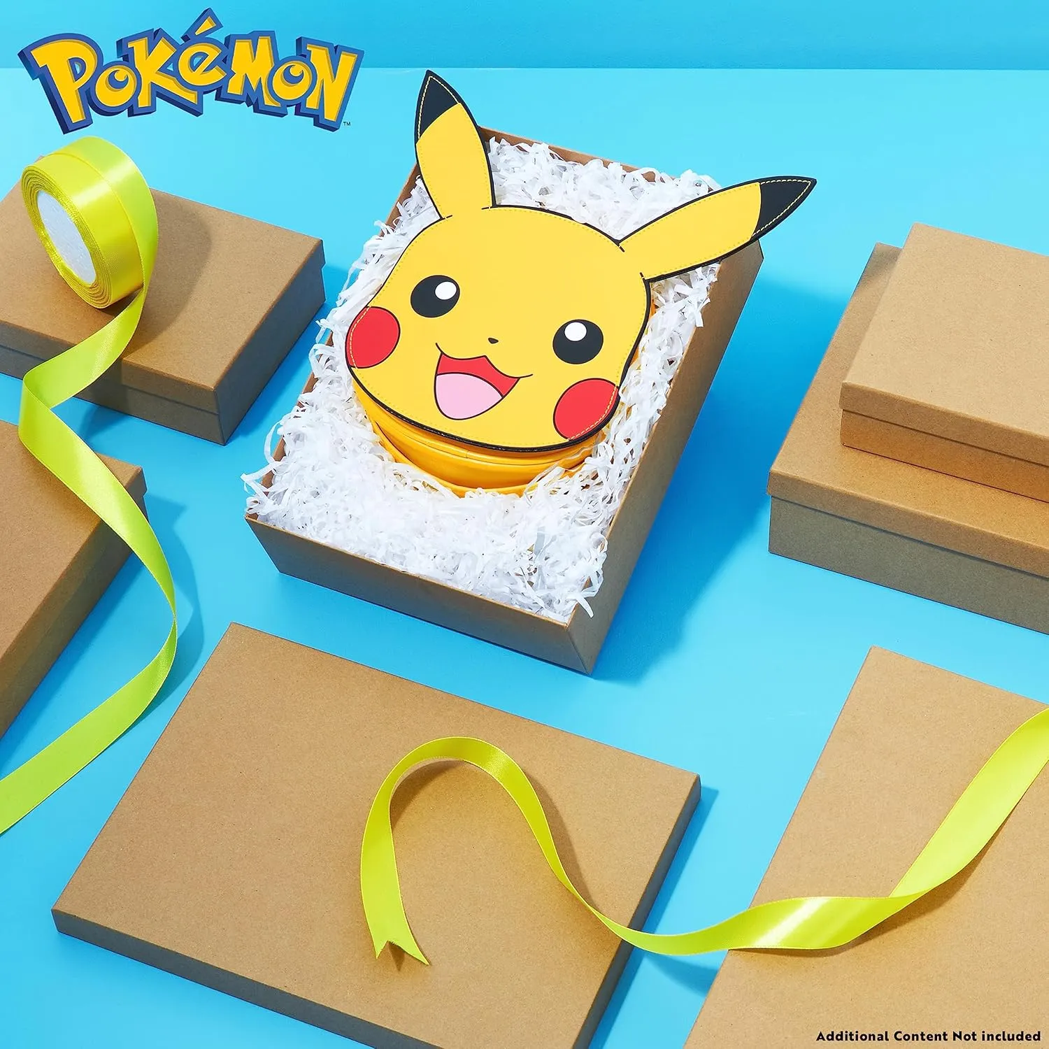 Pokemon Shoulder Bag Kids Teens 3D Pikachu Crossbody Bag Travel Vacation Anime Gifts (Yellow)