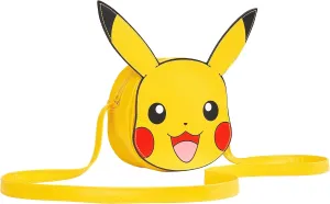 Pokemon Shoulder Bag Kids Teens 3D Pikachu Crossbody Bag Travel Vacation Anime Gifts (Yellow)