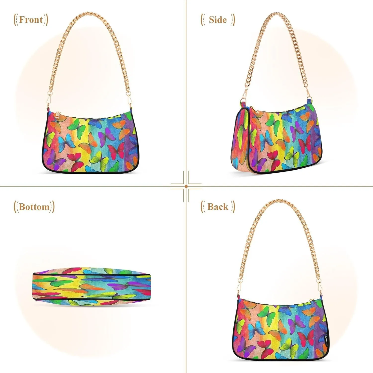 Polyester Shoulder Purses for Women,Fashion Shoulder Bag Purse Womens Crescent Crossbody Bag