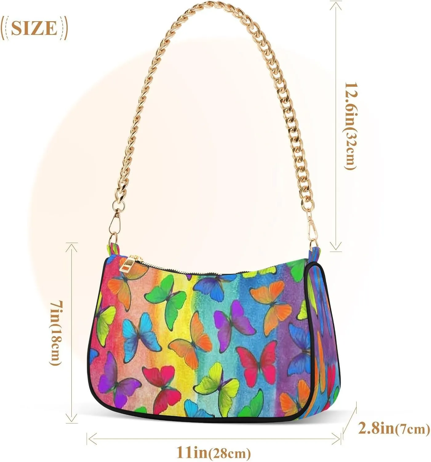 Polyester Shoulder Purses for Women,Fashion Shoulder Bag Purse Womens Crescent Crossbody Bag