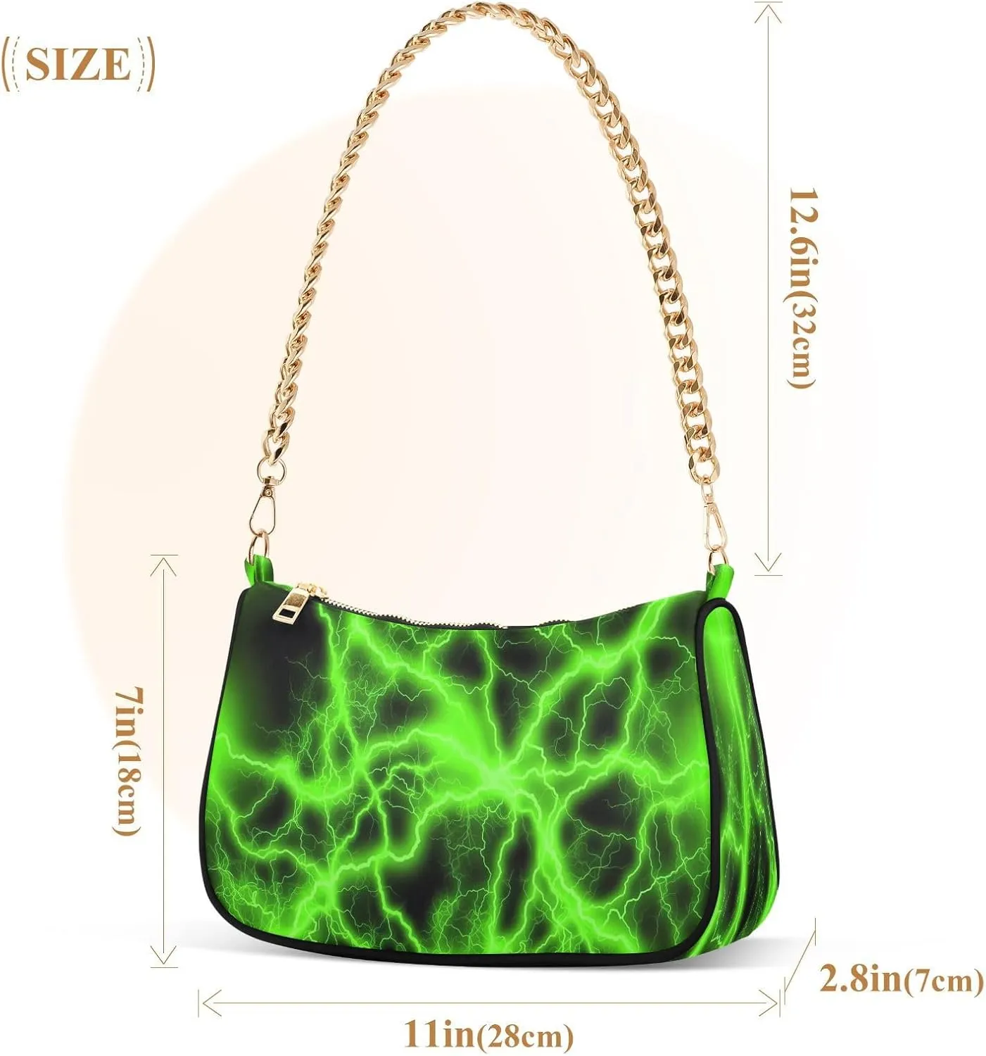 Polyester Shoulder Purses for Women,Fashion Shoulder Bag Purse Womens Crescent Crossbody Bag
