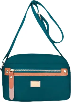Popularate Nylon Crossbody Bag, Popularate Waterproof Nylon Crossbody Bag Secure Zipper with Multi Pockets