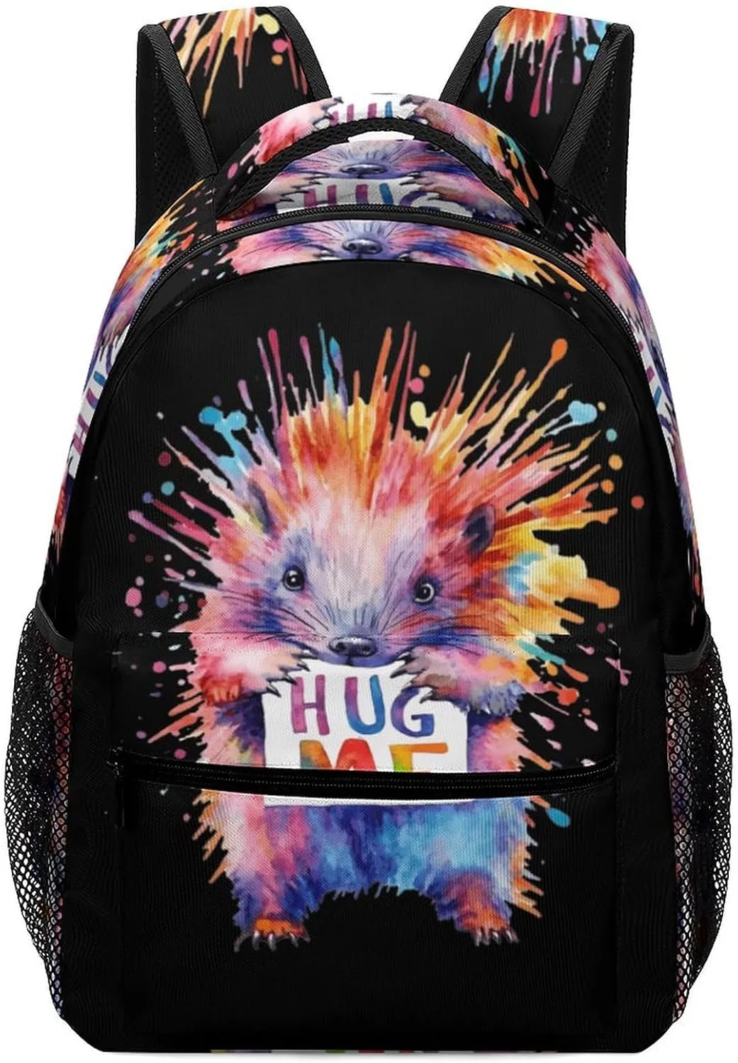 Porcupine Pigs Hug Me Casual Daypack Backpack Laptop Bag Cute Unisex for Travel Business Work