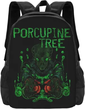 Porcupine Rock Tree Band Backpack Large Capacity Backpacks Minimalist Leisure Travel Daypack 12.5X5.5X16.5 inch