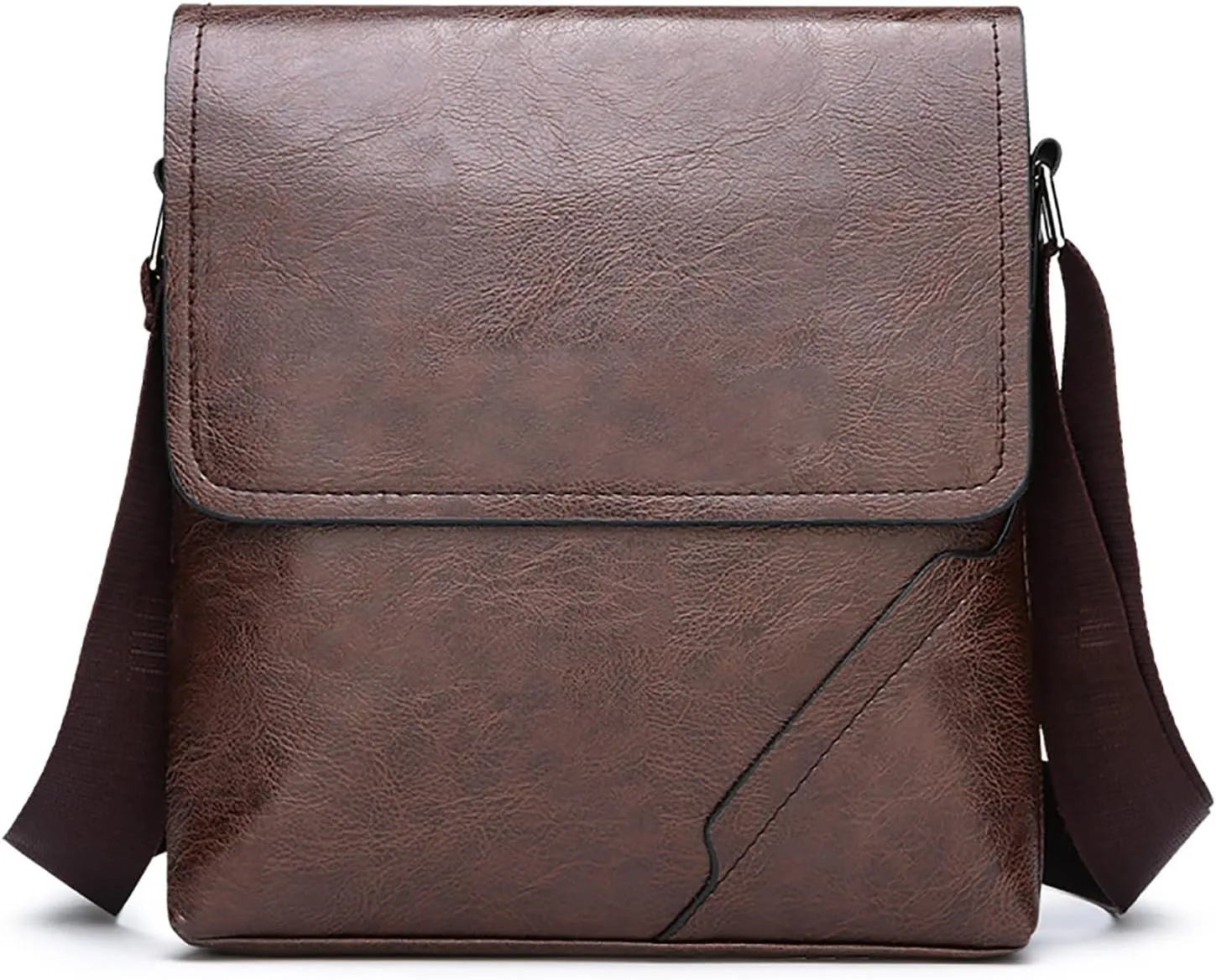 PORT&LOTUS Messenger Bags for Men - Small PU Leather Crossbody Bags