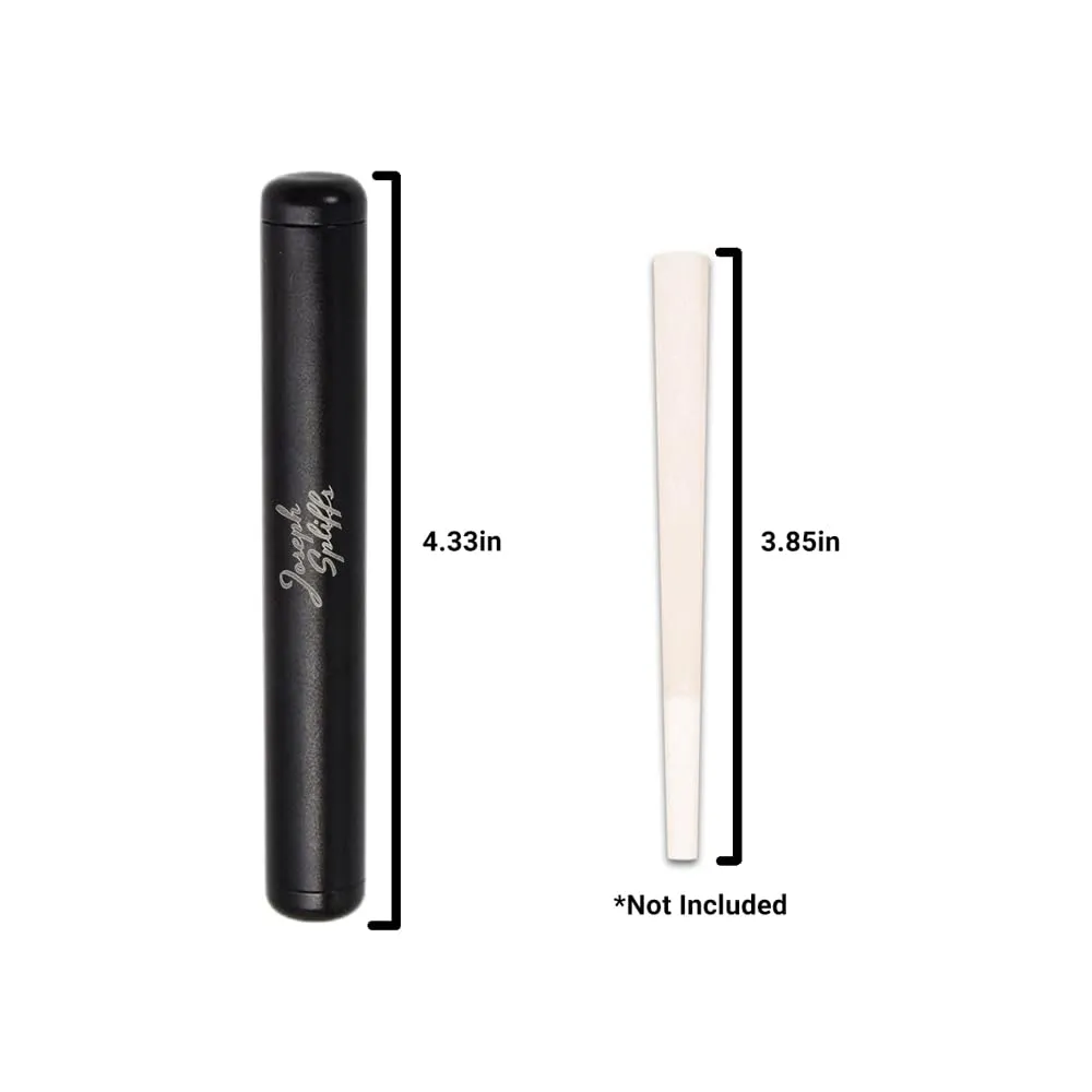 Pre-roll Cigarette Smell Proof Holder 3 Pack Odor & Water Resistent Premium Tube Lightweight Herb Storage Container Tube for Cone Holder Made of Aluminum Metal Tube (Black)