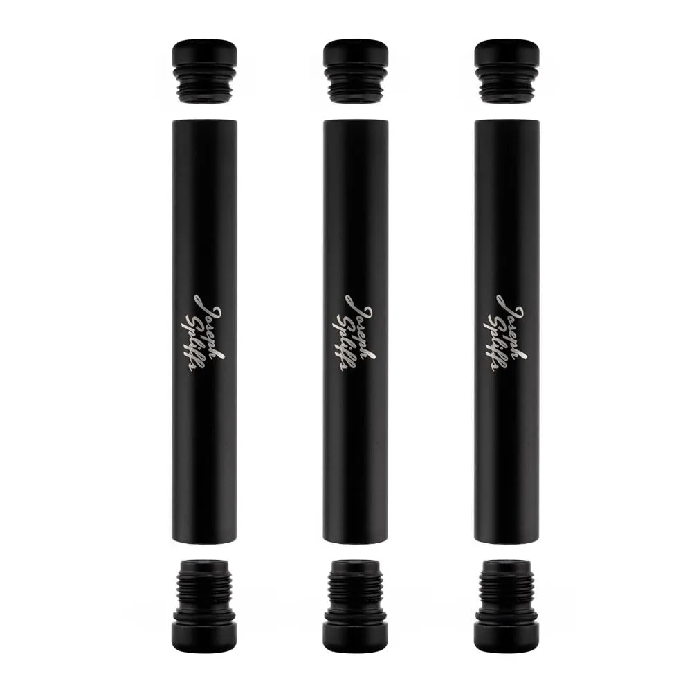 Pre-roll Cigarette Smell Proof Holder 3 Pack Odor & Water Resistent Premium Tube Lightweight Herb Storage Container Tube for Cone Holder Made of Aluminum Metal Tube (Black)