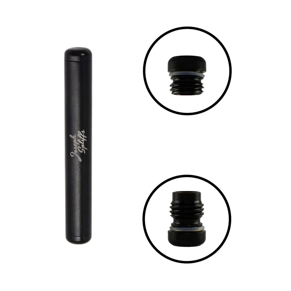 Pre-roll Cigarette Smell Proof Holder 3 Pack Odor & Water Resistent Premium Tube Lightweight Herb Storage Container Tube for Cone Holder Made of Aluminum Metal Tube (Black)