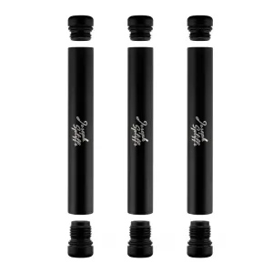Pre-roll Cigarette Smell Proof Holder 3 Pack Odor & Water Resistent Premium Tube Lightweight Herb Storage Container Tube for Cone Holder Made of Aluminum Metal Tube (Black)