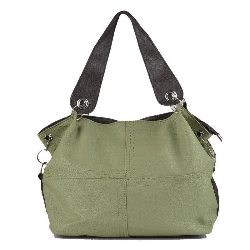 PU Leather bags women messenger bag/ Splice grafting Vintage Shoulder Crossbody Bags