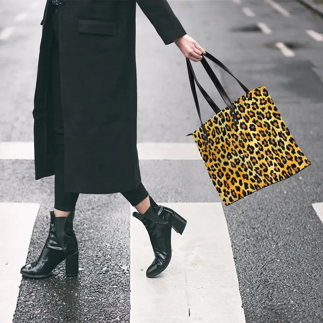 PU Leather Tote Bag for Women - Large Purses Handbags Top Handle Ladies Shoulder Bag with Zipper for Work Travel