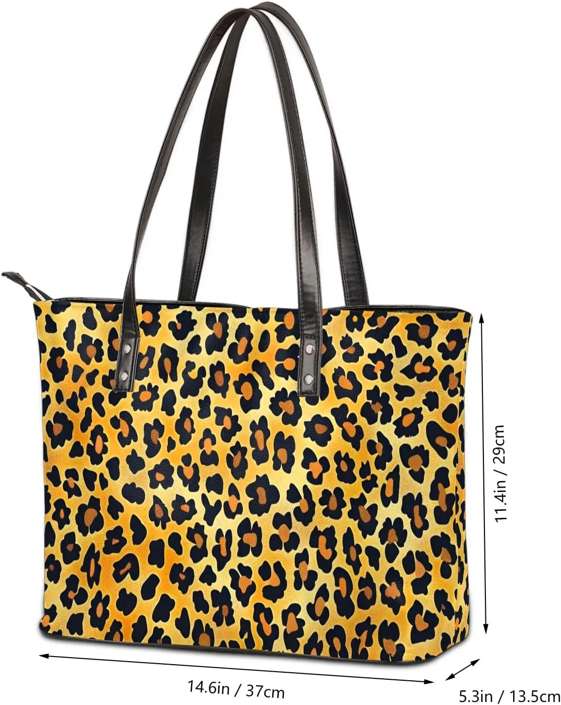PU Leather Tote Bag for Women - Large Purses Handbags Top Handle Ladies Shoulder Bag with Zipper for Work Travel