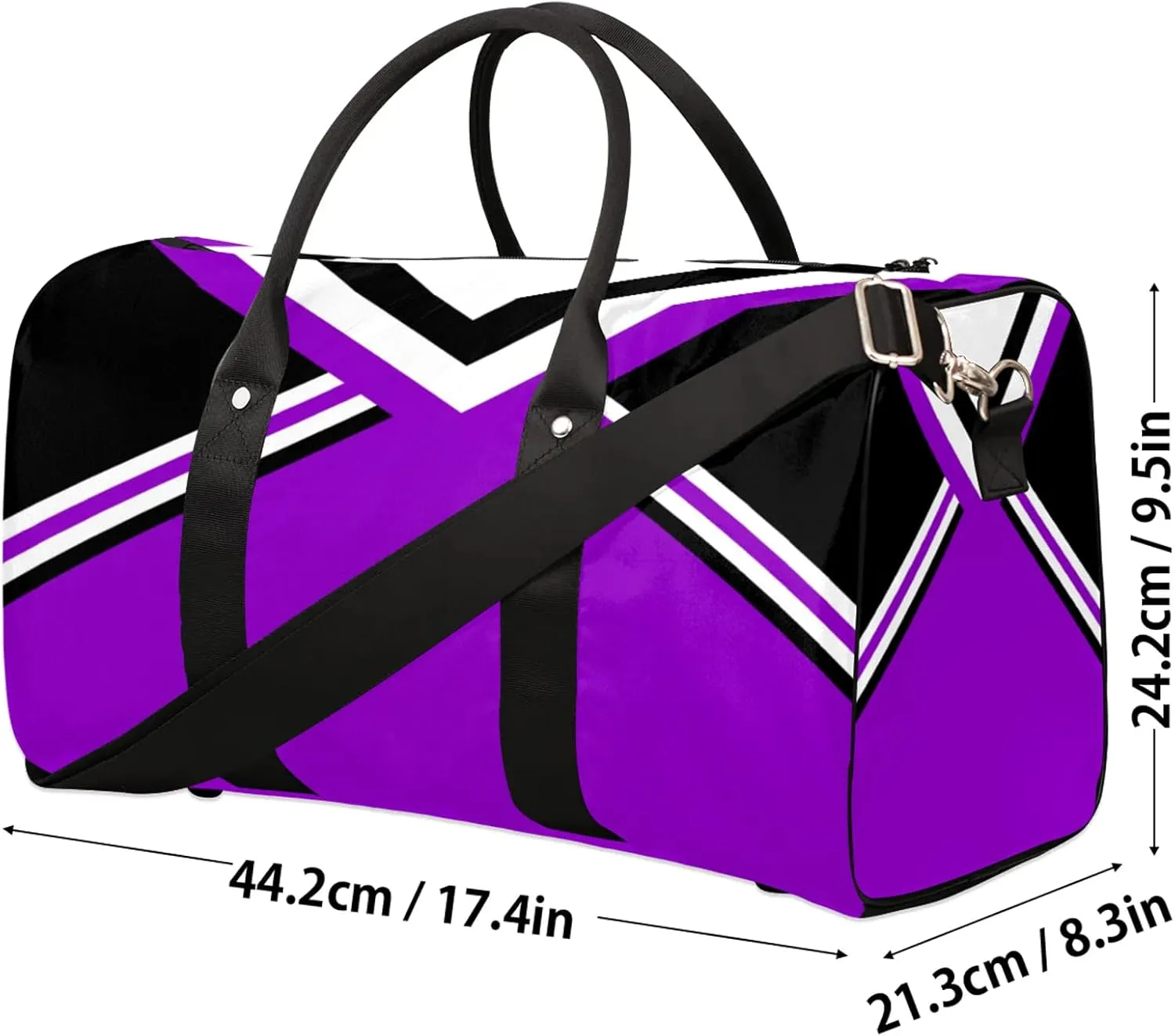 Purple Cheer Travel Duffle Bag for Women Men, Carry On Overnight Bag, Weekend Travel Duffel Tote Bags for Trips Sport Hospital