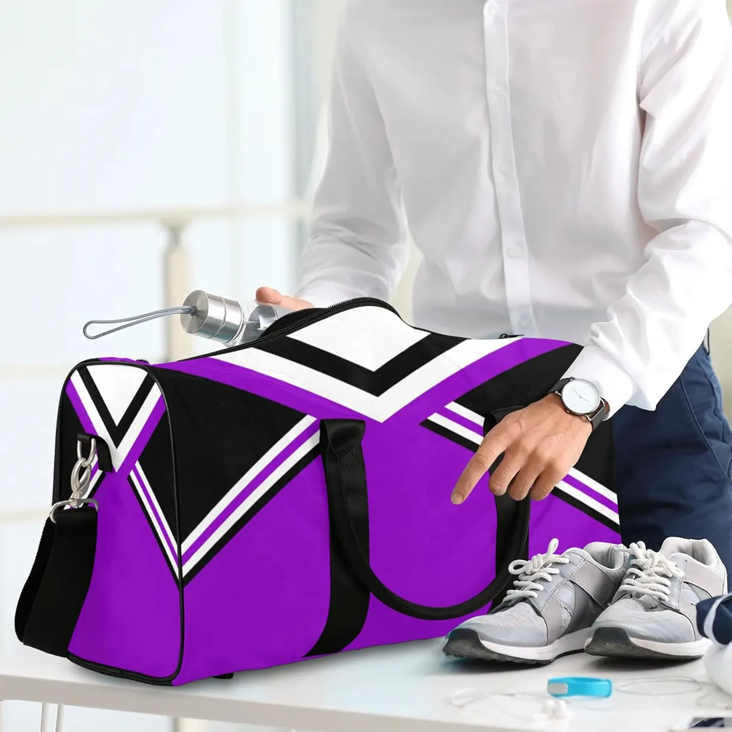 Purple Cheer Travel Duffle Bag for Women Men, Carry On Overnight Bag, Weekend Travel Duffel Tote Bags for Trips Sport Hospital