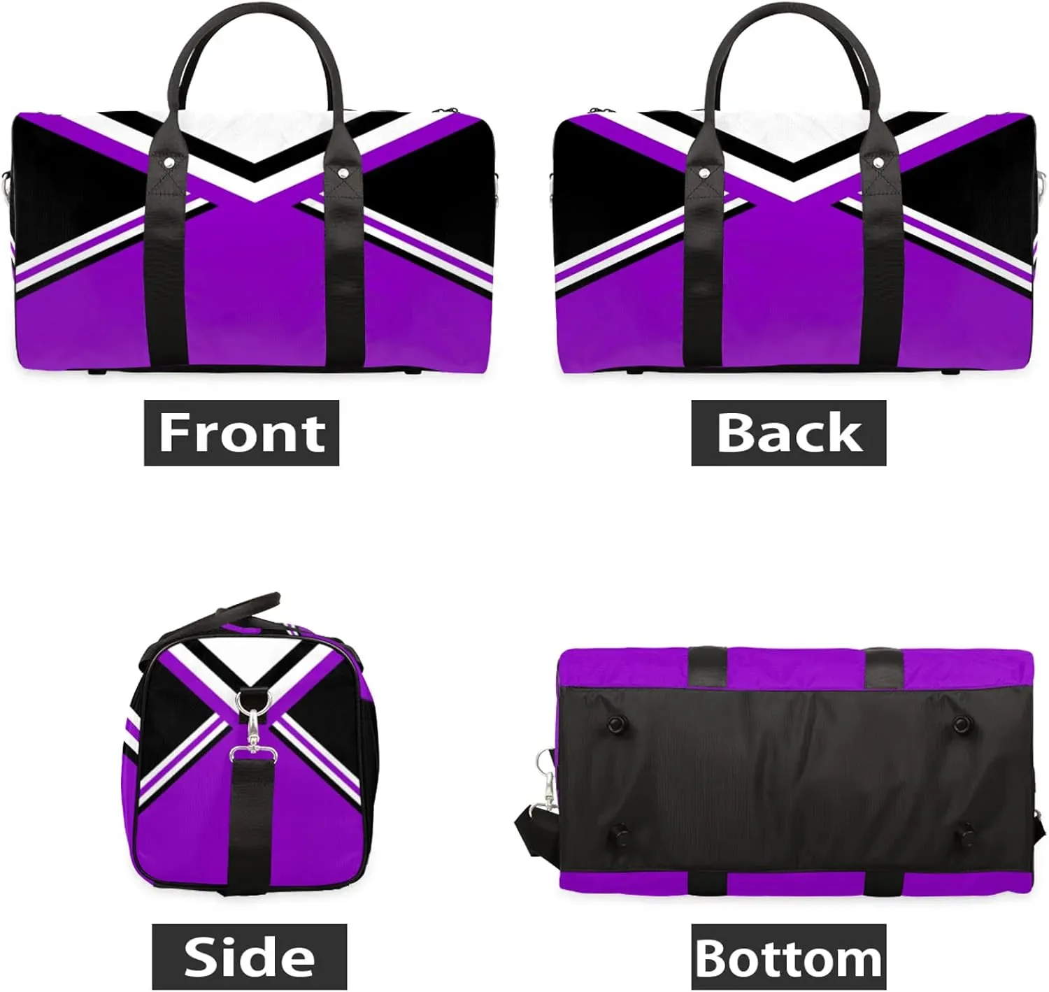 Purple Cheer Travel Duffle Bag for Women Men, Carry On Overnight Bag, Weekend Travel Duffel Tote Bags for Trips Sport Hospital