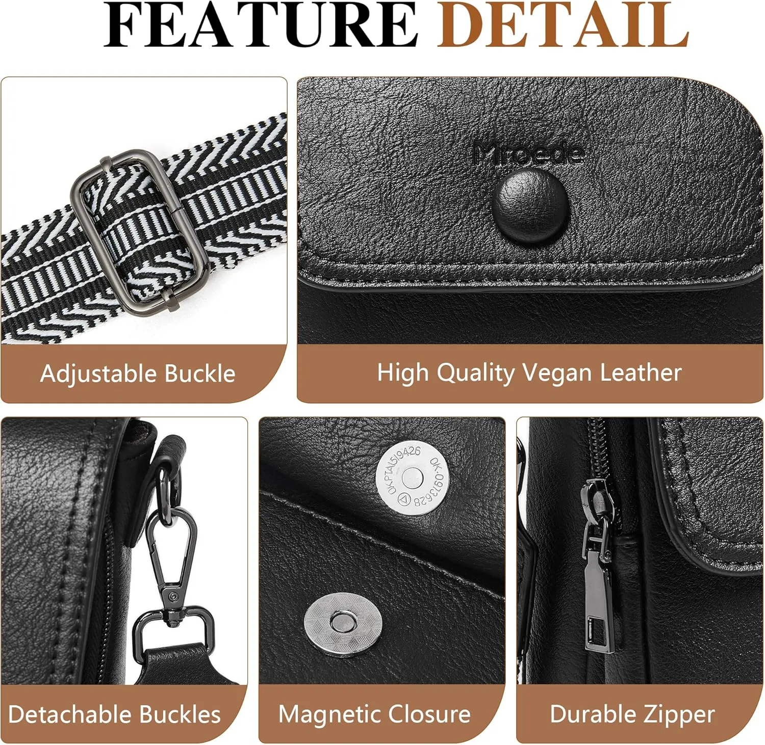 Quilted Crossbody Bags for Women 3-Pockets Crossbody Purses Vegan Leather Shoulder Handbags with Wide Strap