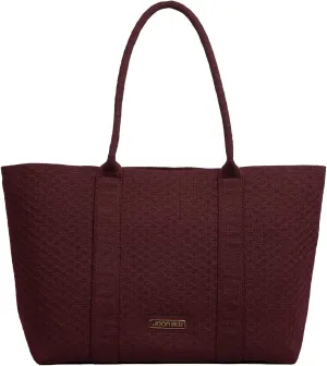 Quintessential Large Tote for Women & Girls | Stylish, Spacious Tote Bag with Hook & Eye closure