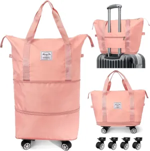 Ranslen Travel Bag With Wheels,Expandable And Foldable Luggage Bag