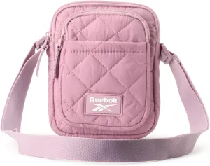 Reebok Women's Crossbody Bag - Quilted Nylon Sling Bag Travel Purse with Adjustable Strap and Secure Zipper Closures