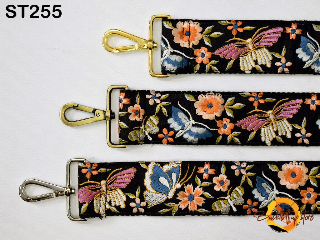 Replacement Crossbody Handbag Strap Gift for Daughter Embroidered Camera Strap Boho Strap for Purses Bag Embroidery Adjustable Guitar Strap