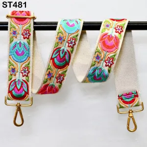 Replacement Handbag Bag Strap Embroidered Camera Strap Crossbody Strap for Purses Embroidery Adjustable Guitar Strap Gift for Holiday Season