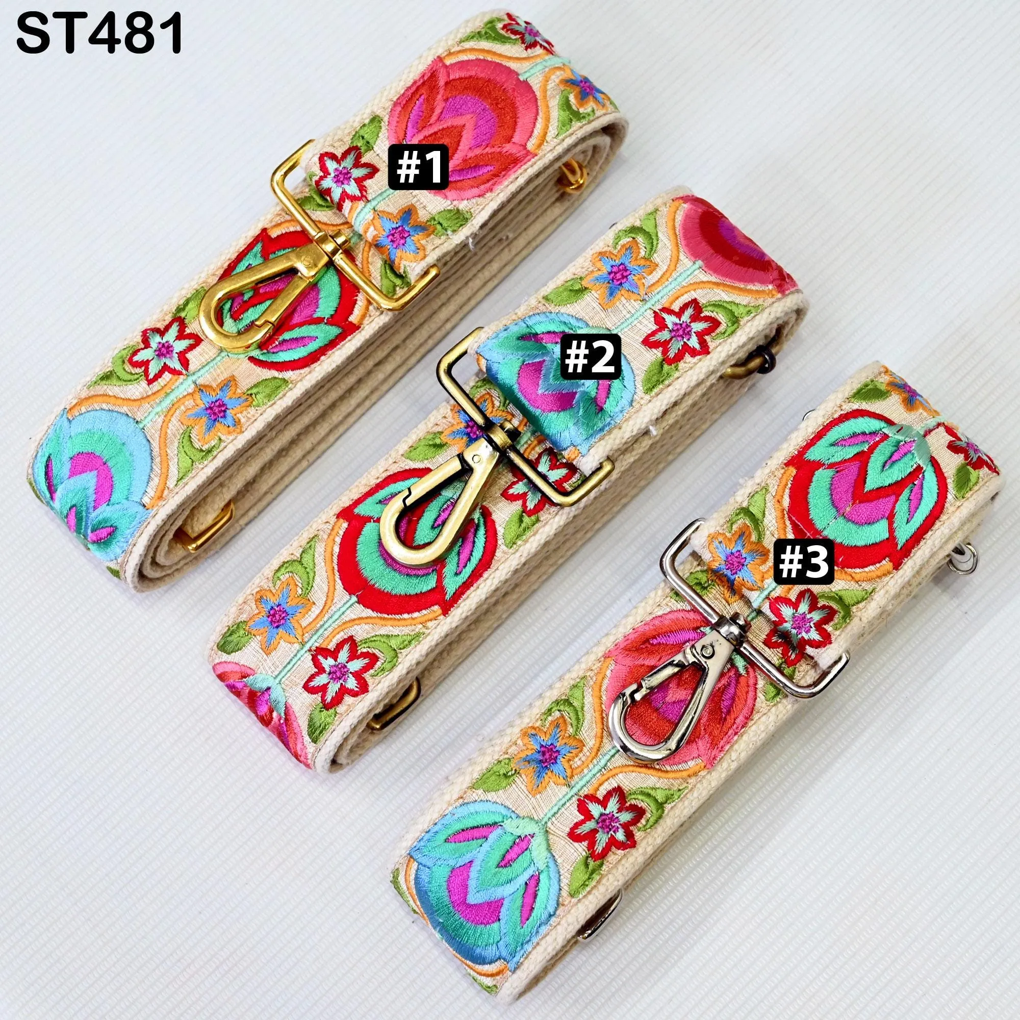 Replacement Handbag Bag Strap Embroidered Camera Strap Crossbody Strap for Purses Embroidery Adjustable Guitar Strap Gift for Holiday Season