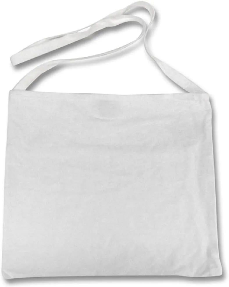 Retro Musette Cycling Feed Bag Race Pro Tote Messenger Bags (White No-Logo)