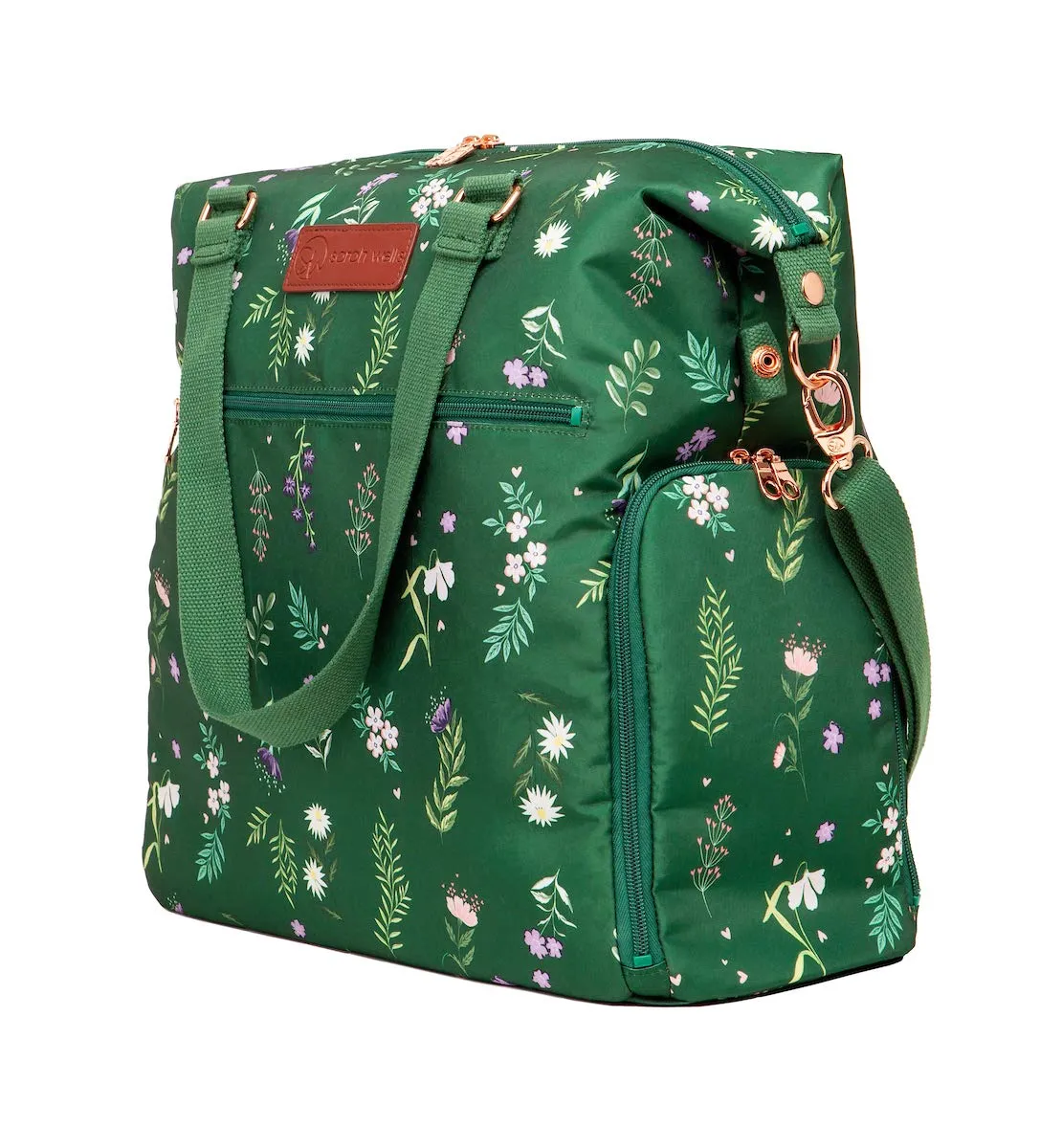 Sarah Wells Lizzy Breast Pump Bag - Compatible with Spectra, Medela, and More - Insulated Cooler Pocket (Olive You)