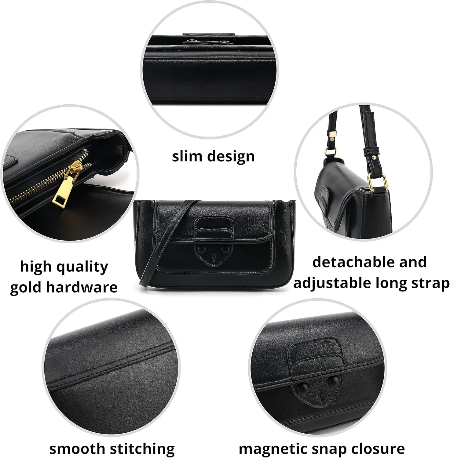 Scarleton Crossbody Bags for Women, Purses for Women, Lightweight Shoulder Bag Purse, Crossbody Bag with 2 Straps, H2087