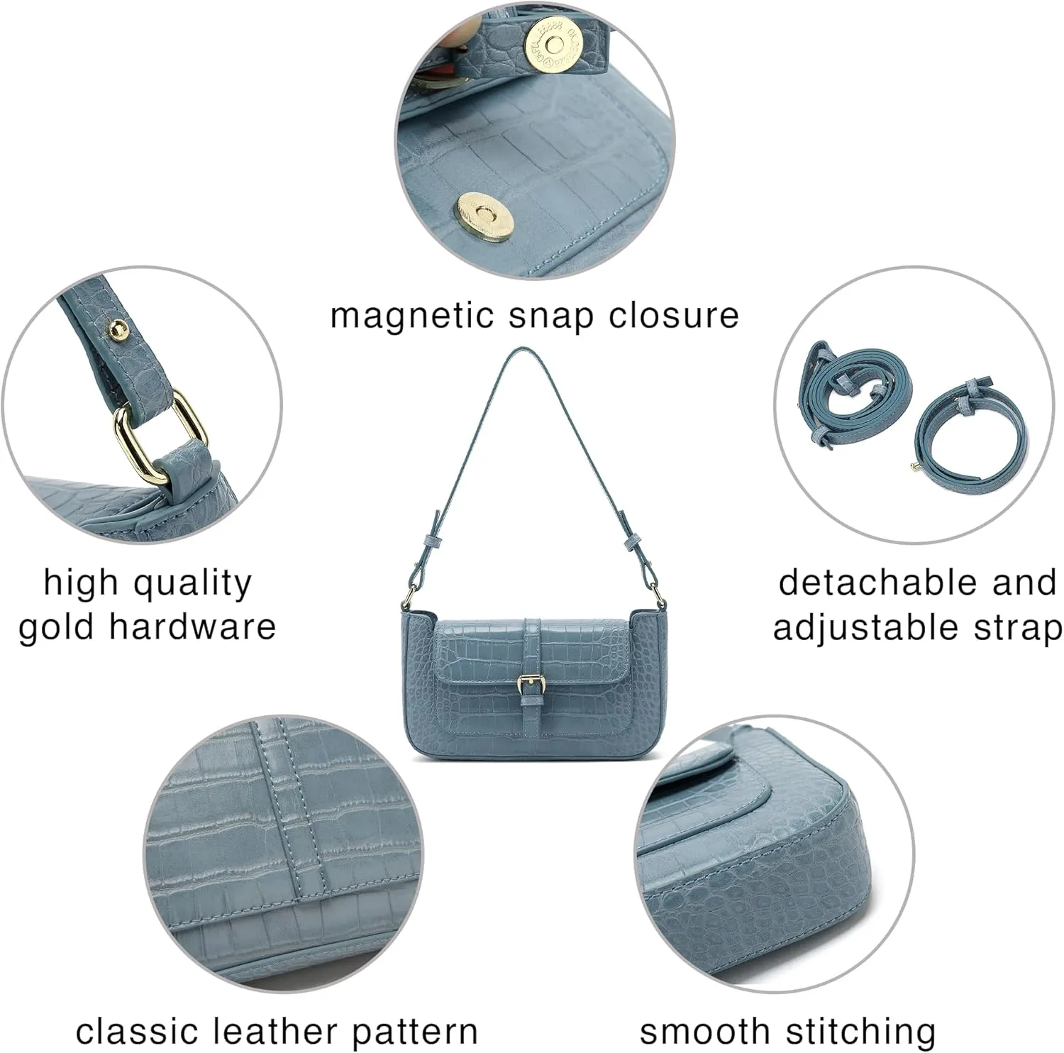 Scarleton Crossbody Bags for Women, Purses for Women, Lightweight Shoulder Bag Purse, Crossbody Bag with 2 Straps, H2087